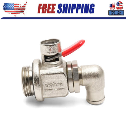Engine Oil Drain Valve (27mm-2.0) & L-Shaped Hose End L-002 COMBO PACK