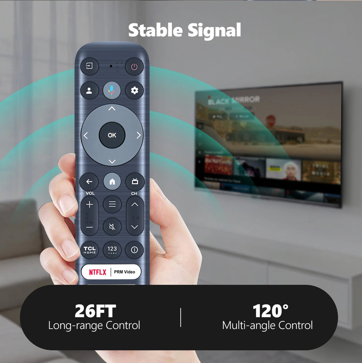 Voice Remote Control For TCL TV 40S350G 55Q650G 85S450G 75QM850G 32S350G