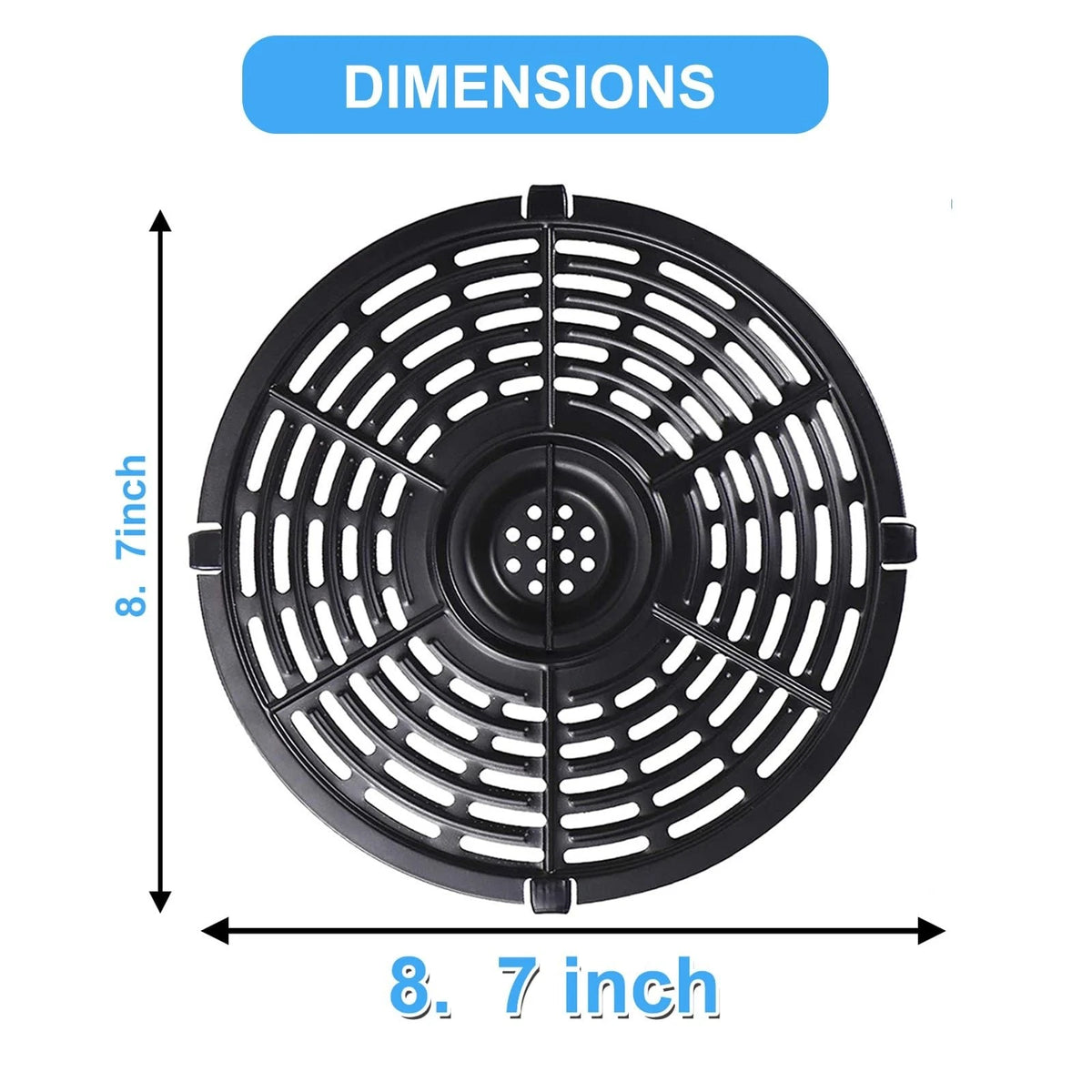 Air Fryer Grill Pan for Power XL 5QT fryer, 5 QT XL, Black
