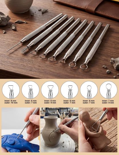 14Pcs Clay Sculpting Tools Kit, Ceramic Ball Stylus Dot Painting 14PCS