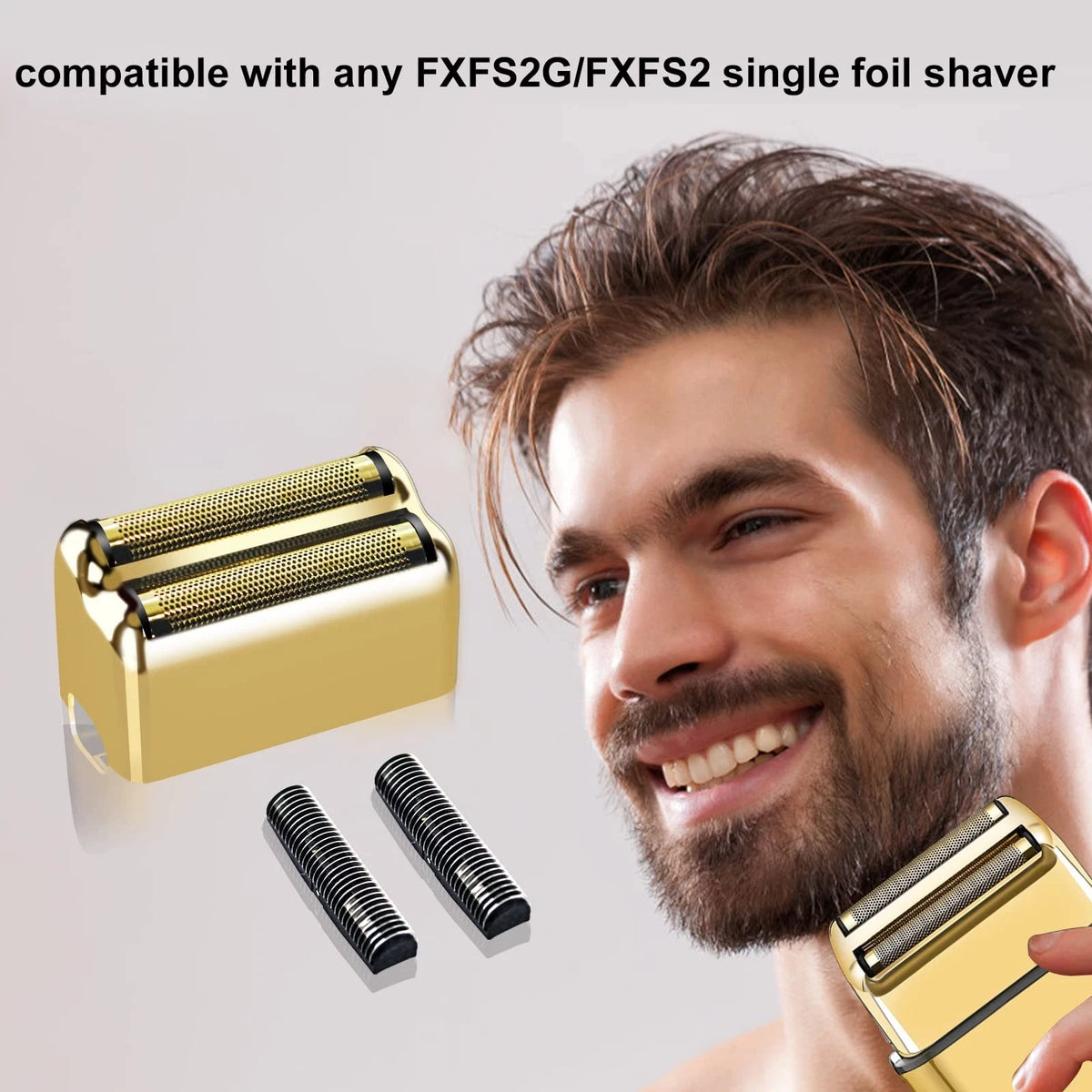 Professional Replacement Foil and Cutters for 2 Count (Pack of 1), 2 gold