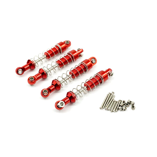 4Pcs Red RC Car Shock Absorber Spring Damper For WPL C14 C24 C34 MN D90 D91;