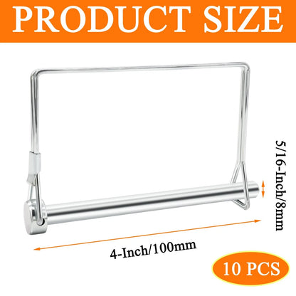 10 Pcs 5/16 Inch Trailer Coupler Pin Square 4 Long x 4