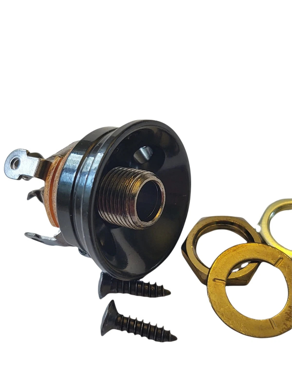 Black Electrosocket Jackplate with Pure Tone Full-contact Output Jack