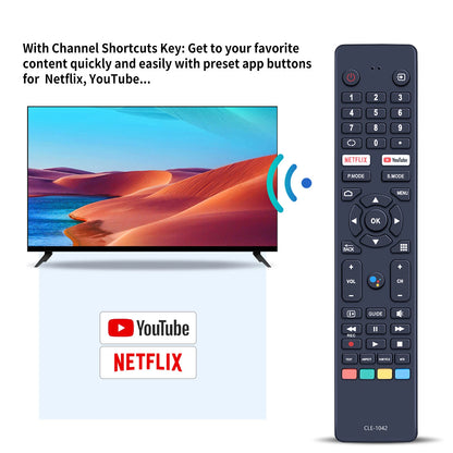 CLE-1042 Remote Control For Hitachi TV 50QLEDSM20 55QLEDSM20 with Voice