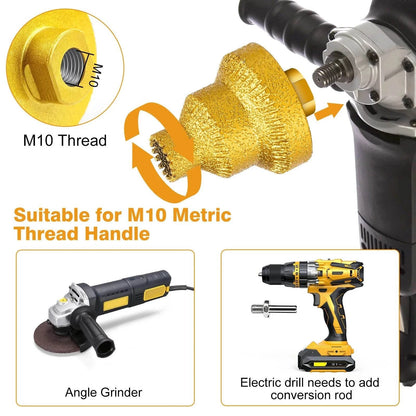 Gold Diamond Coated Step Drill 20/35/50mm for Quartzite Microcrystalline Stone