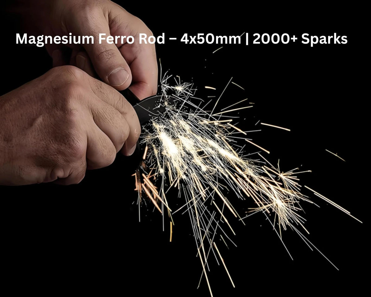 Emergency Magnesium Fire Starter Kit – 6 Bags of Pure Portable, Silver