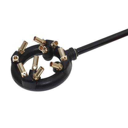 𝑴𝑬𝑵𝑺𝑰 10 Jets Homemade Cast Iron Burner Assembly Flame 8 inches, Black