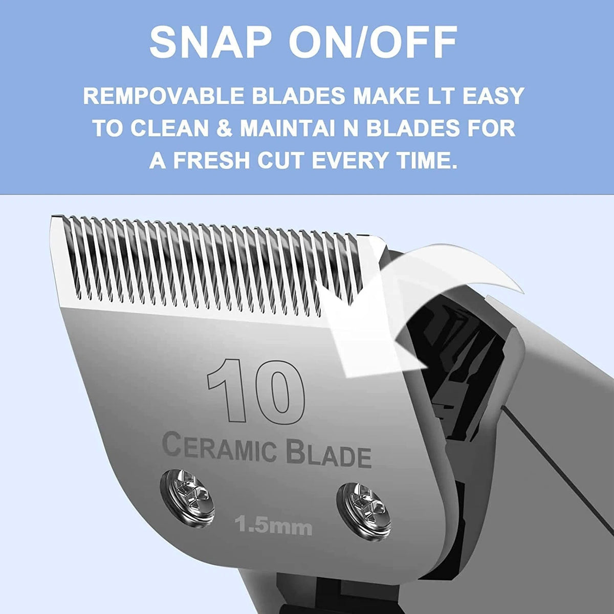 2PC 10 Blade Dog Grooming Clipper Replacement 1PC/10#, 2pc 10:1/16''(1.5mm)