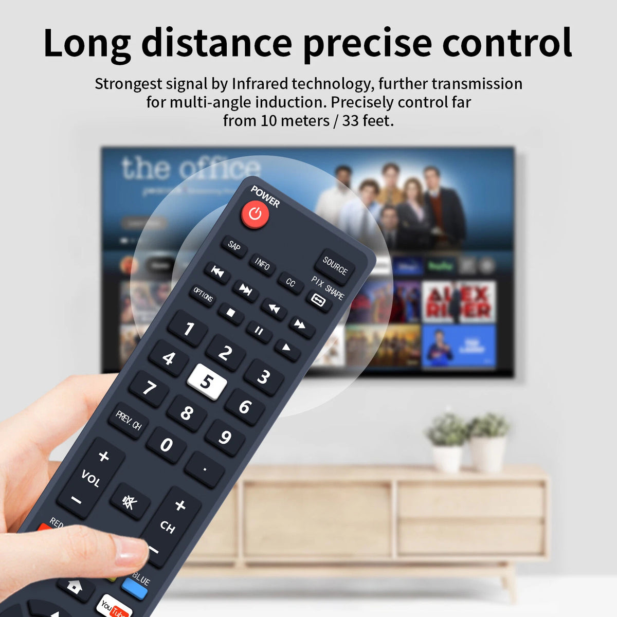 NH424UP Remote Control For Sanyo TV 50MV387Y/F7 43MV347X 55MV387Y/F7