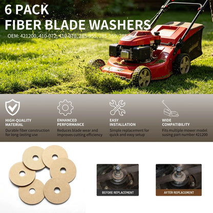 6Pcs Blade Washer For Grasshopper Mower Prevents Slippage Between Blade Adapter