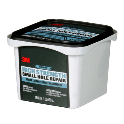3M High Strength Spackling Compound, 16 oz., Small 16 Fl Oz (Pack of 1), Gray