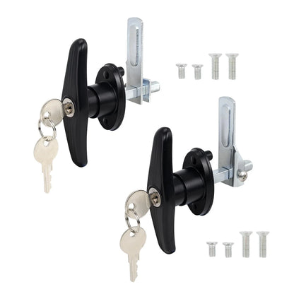 QZATTCAEN Truck Cap Locking T-Handle, Matching Set(Left&Right), Black