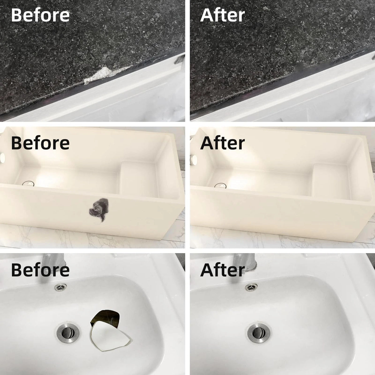 Tub and Fiberglass Shower Repair Kit White, 3.7oz Porcelain Tile White
