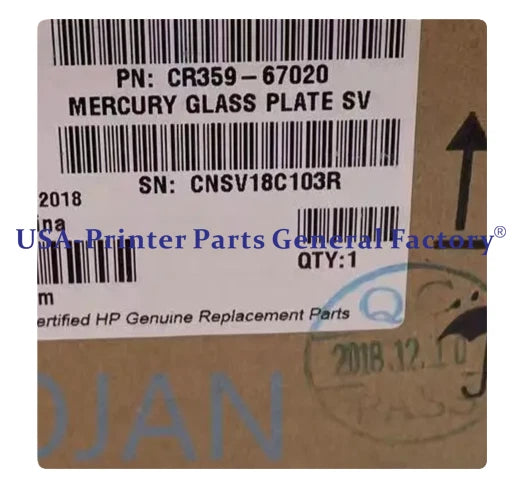 CR359-67020 Scanner Glass Plate For HP Designjet T2530 T2500 XL8000 T2600 T3500
