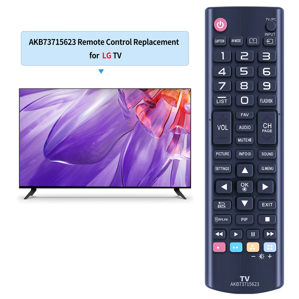 AKB73715623 Remote Control For LG TV 26LN4500 28LN4500 24LN451B 29LN451B