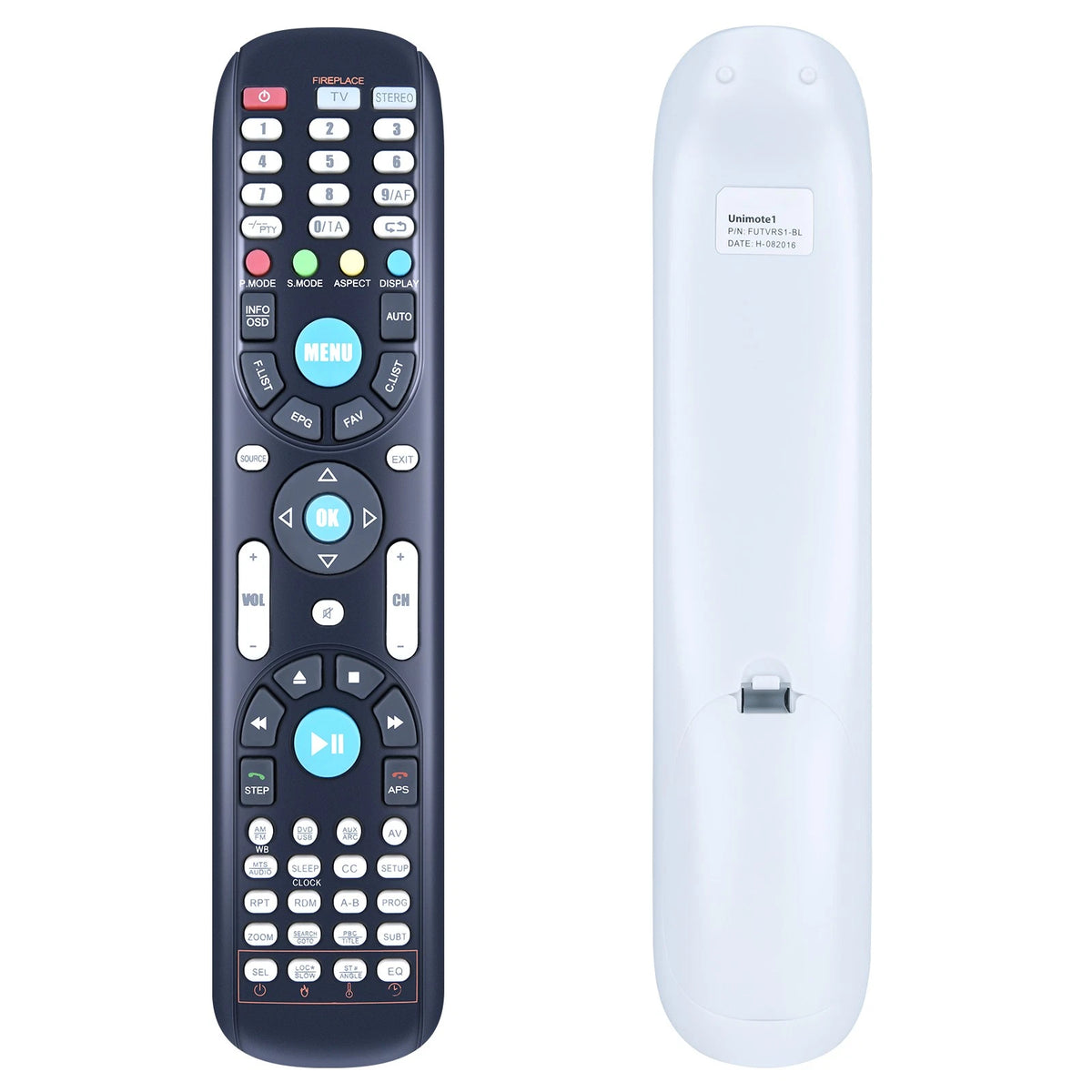 Replace Remote For Furrion Fireplace RV Camper DVD Unimote1 FUTVRS1-BL Smart LCD