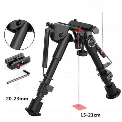 Adjustable 6-9" Sniper Hunting Rifle Bipod Sling Shooting Mount Stand Adapter d