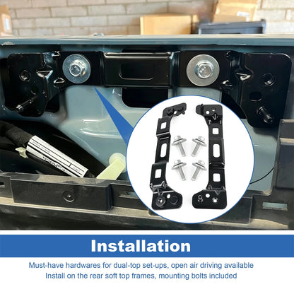2Pcs Rear Soft Top Quarter Panel Reinforcement Bracket For Bronco 2021-2025