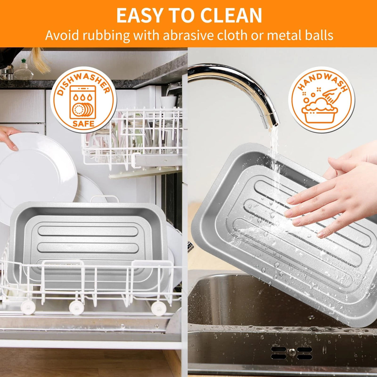 GXF 2PCS Air Fryer 11.5''×6.7'' Tray For Emeril Lagasse 25 QT S 2Pack, Silver