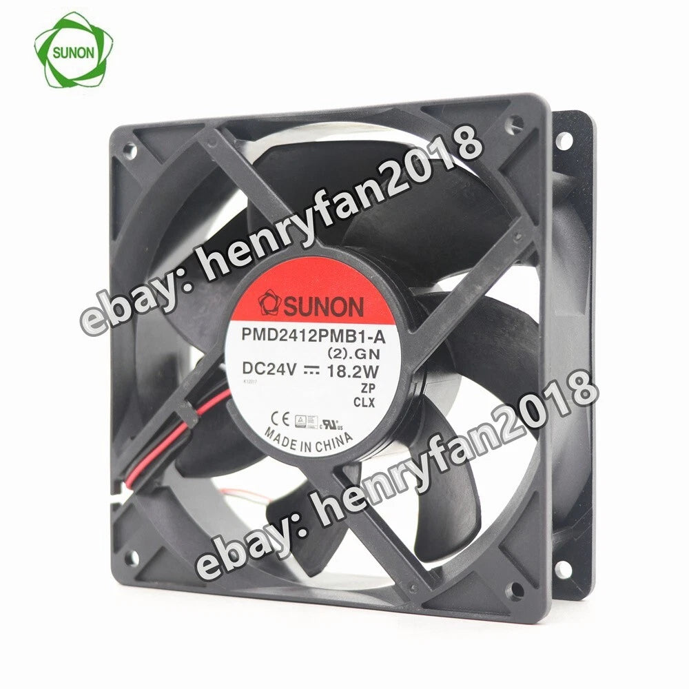 SUNON PMD2412PMB1-A DC 24V 18.2W 120x120x38MM 2-Wires Inverter Cooling Fan