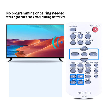 MXDA Replaced Remote Control Compatible with Panasonic LCD Projector