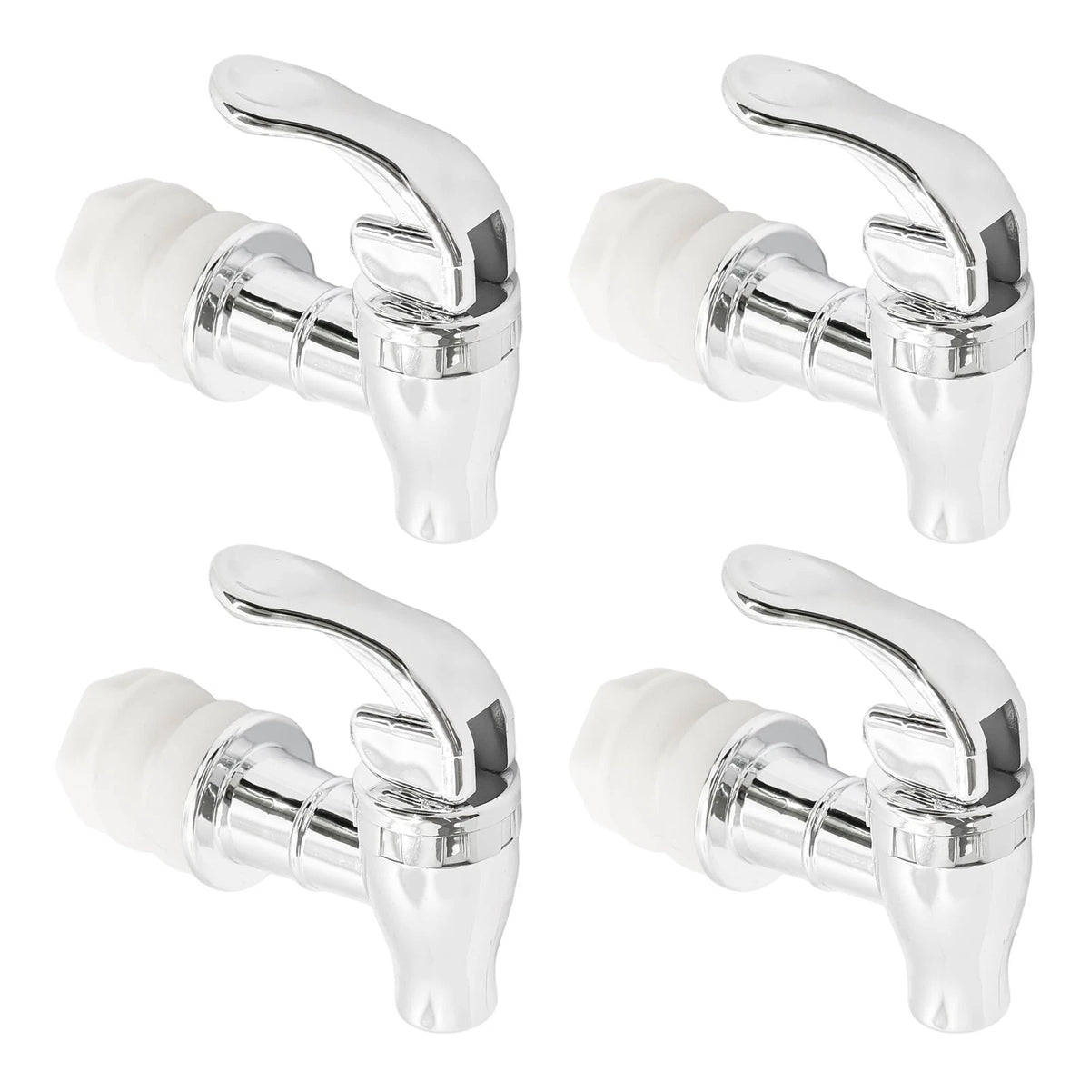 AUXBC 4Pcs Silver Plastic Replacement Spigot for Beverage Dispenser,