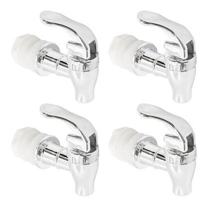 AUXBC 4Pcs Silver Plastic Replacement Spigot for Beverage Dispenser,
