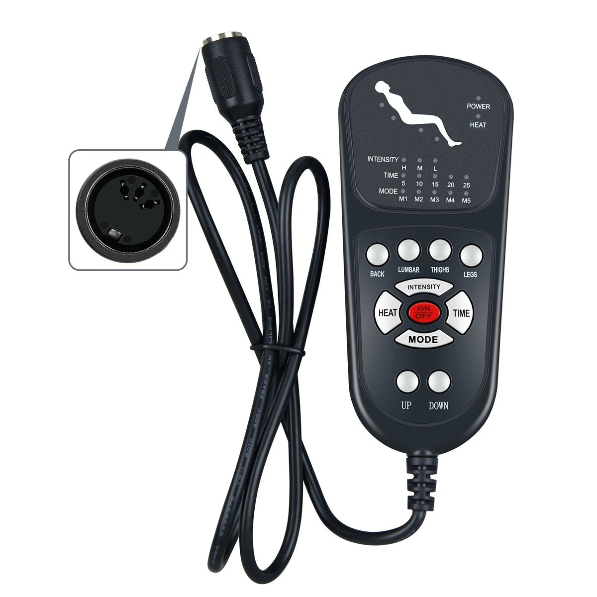 3 Pin Replacement Remote Control Recliner Lift Chair Massage Heat Lift Functions