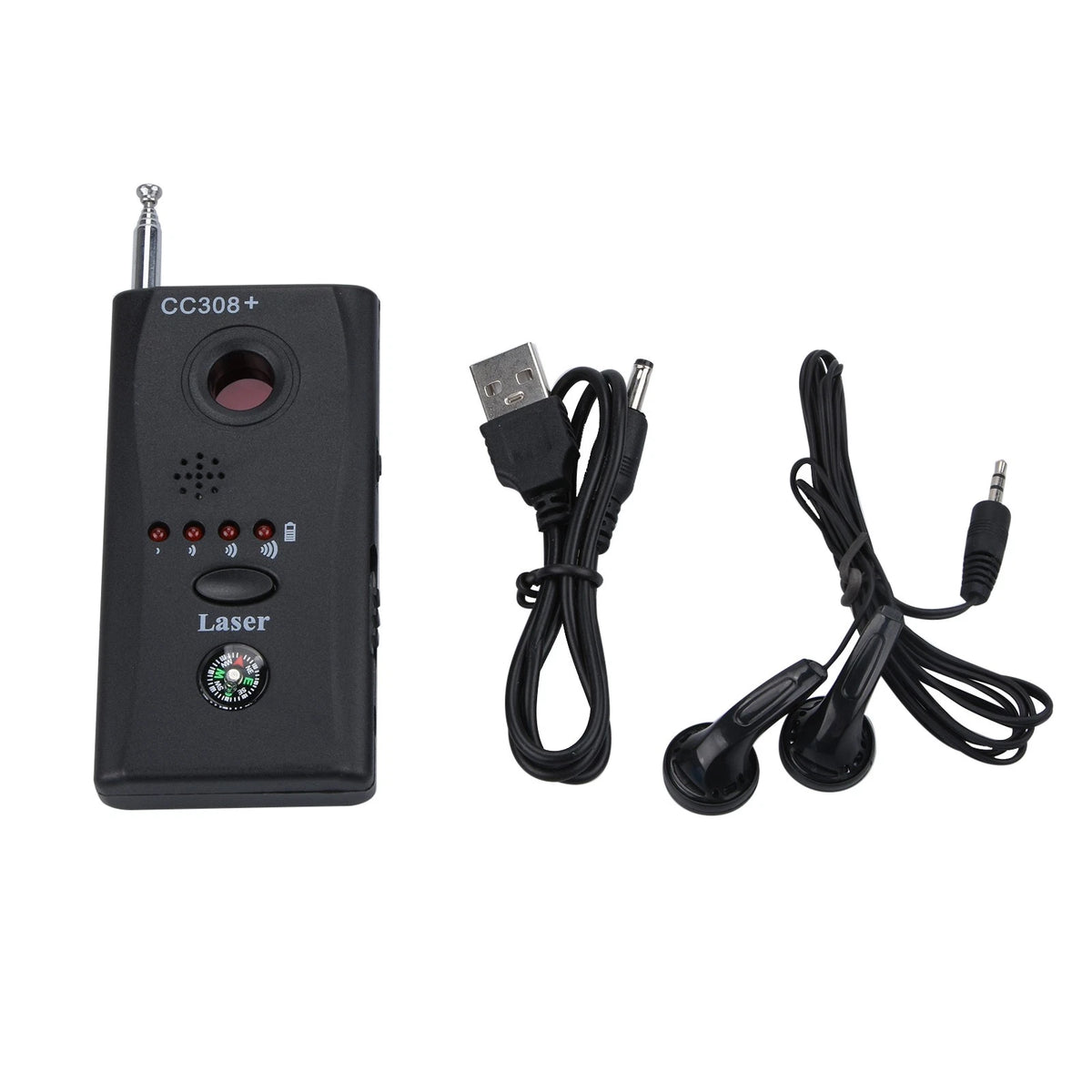 Anti-Spy 5-Mode Device Camera GSM Laser Lens Finder CC308 RF Signal Bug Detector