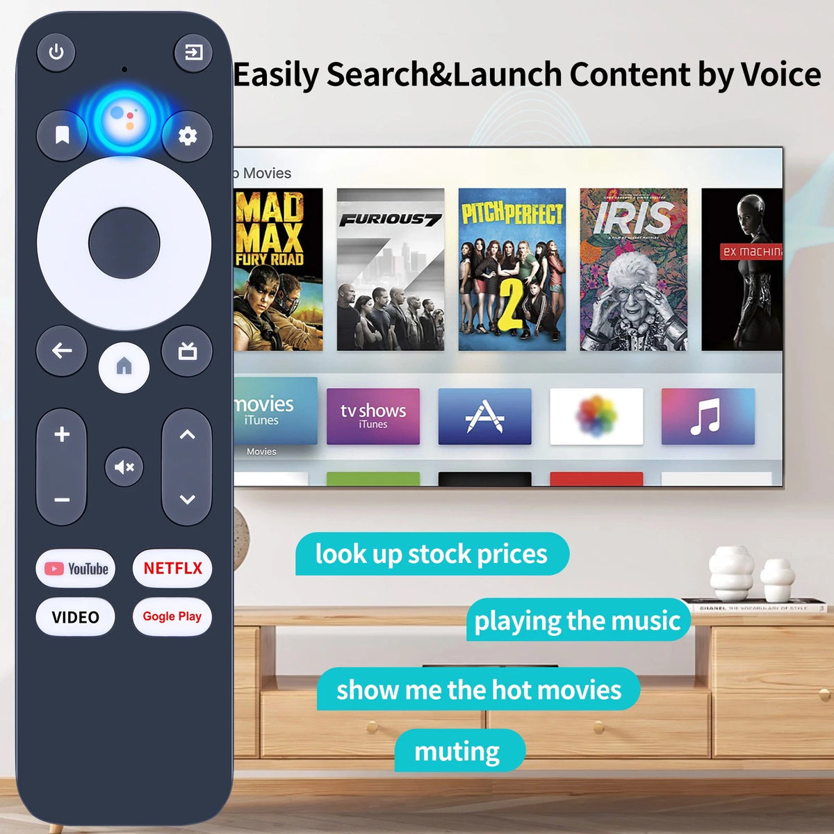 Voice Remote Control For Mecool KM2 and KM2 Plus Android Smart TV Box
