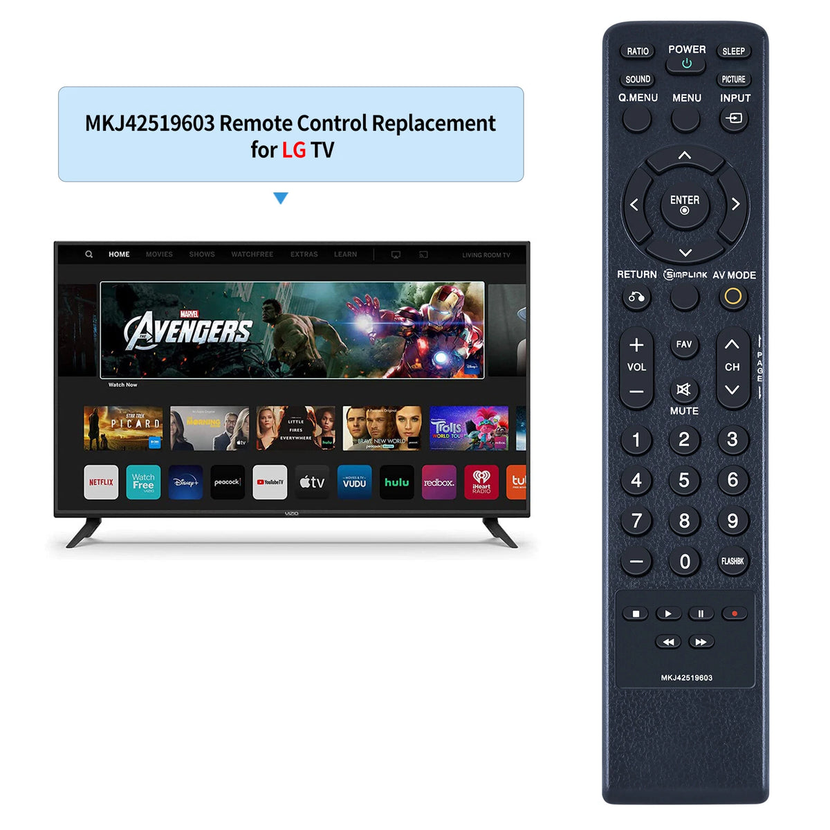 MKJ42519603 Remote Control For LG LED TV 42PG20C 50PG20C 50PG30 60PG30 50PG30C