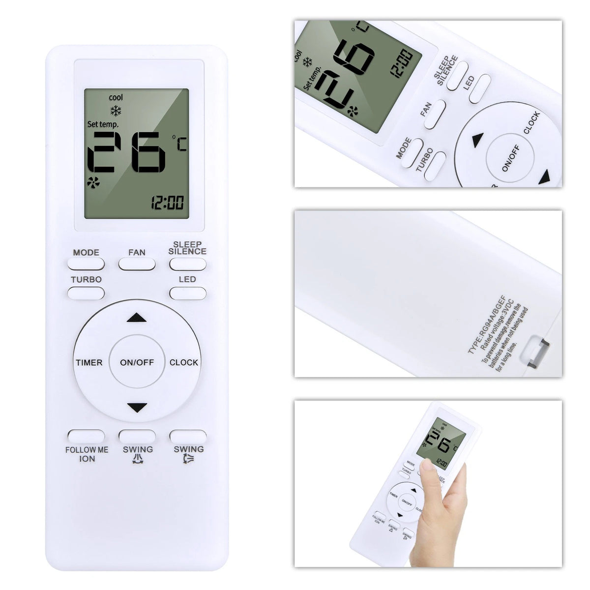 Remote Control For YORK Air Conditioner RG94A/BGEF RG93A/BGEF