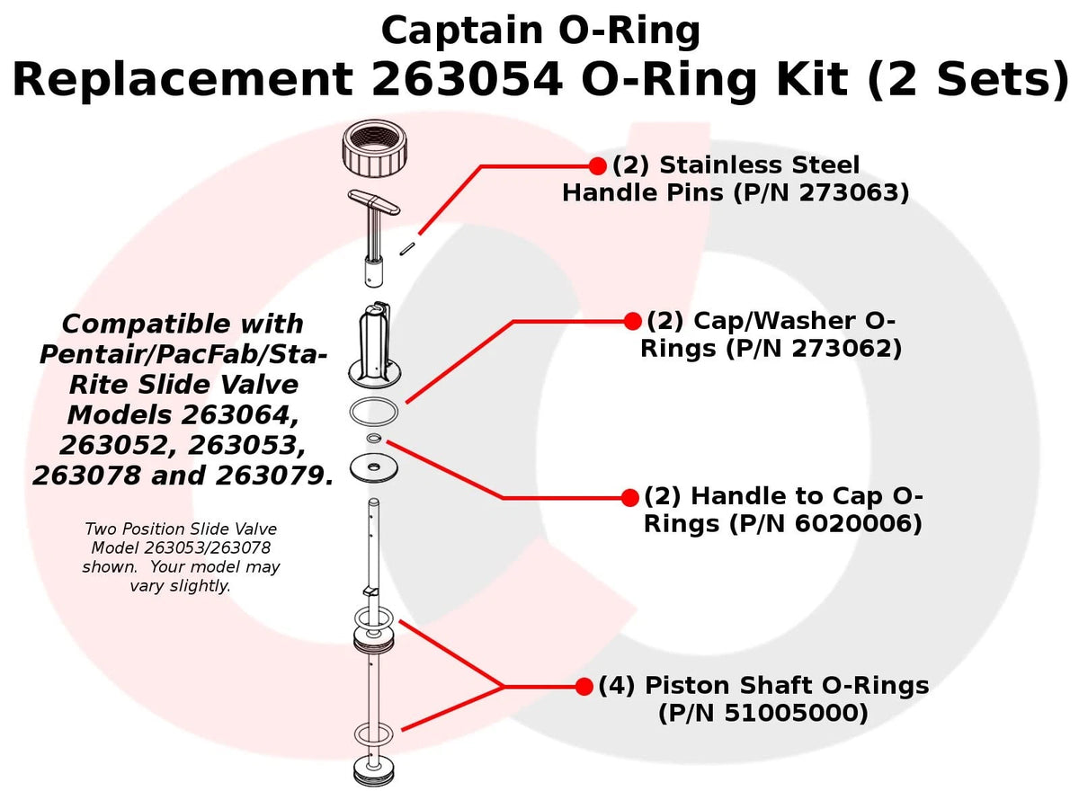 Captain O-Ring - Replacement 263054 Kit for Black