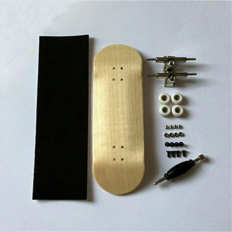 Wood Wooden Maple Deck Handmade Fingerboard Finger Skateboard Pro Set