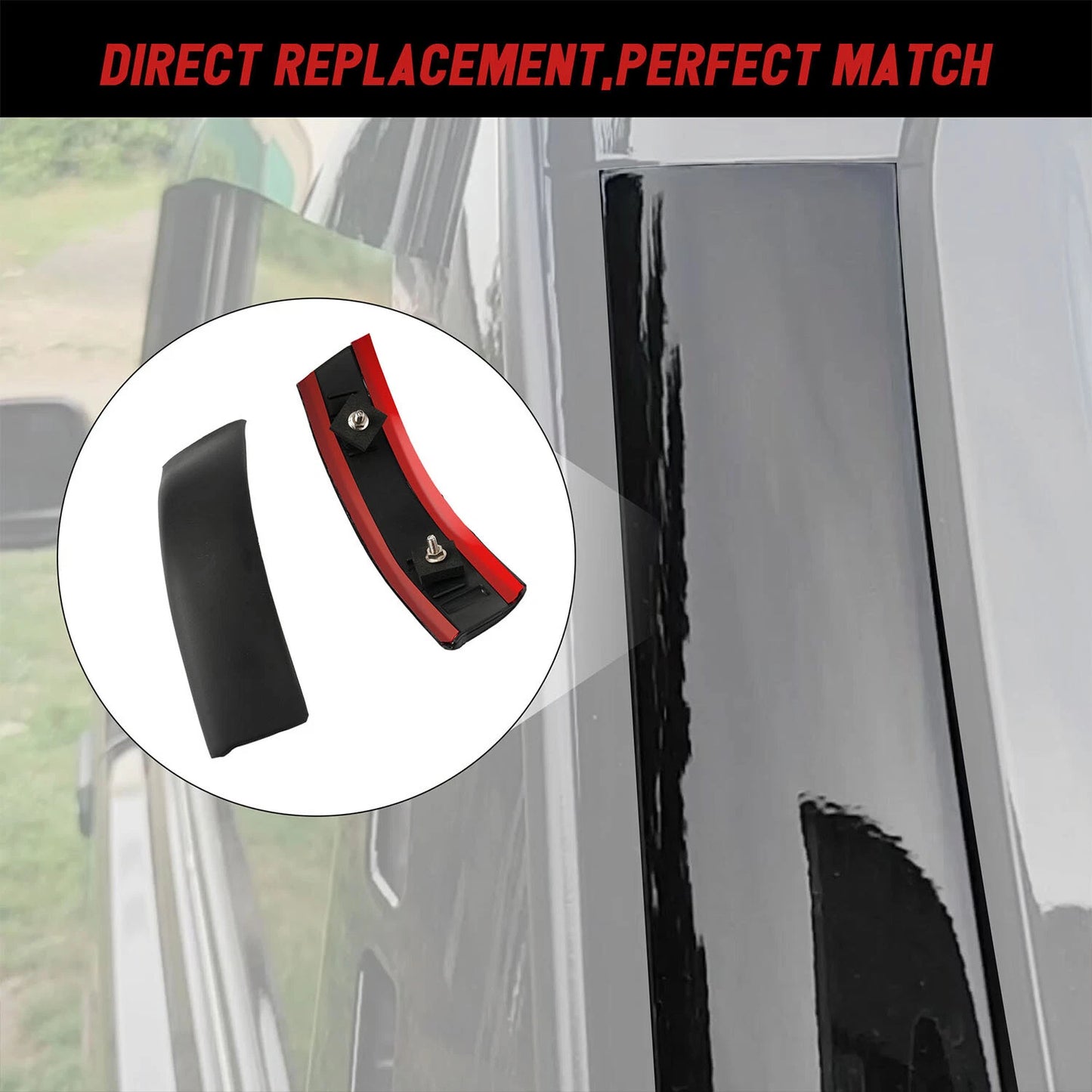 Upgraded Cab Corner Roof Molding Trim For 99-07 Ford Super Duty F250 F-350 F-450