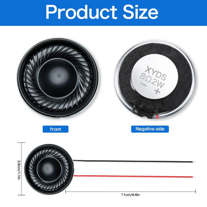 Weewooday 6 Pcs 2W 8 Ohm Small Speakers Metal Shell Round Internal [PICTURE]