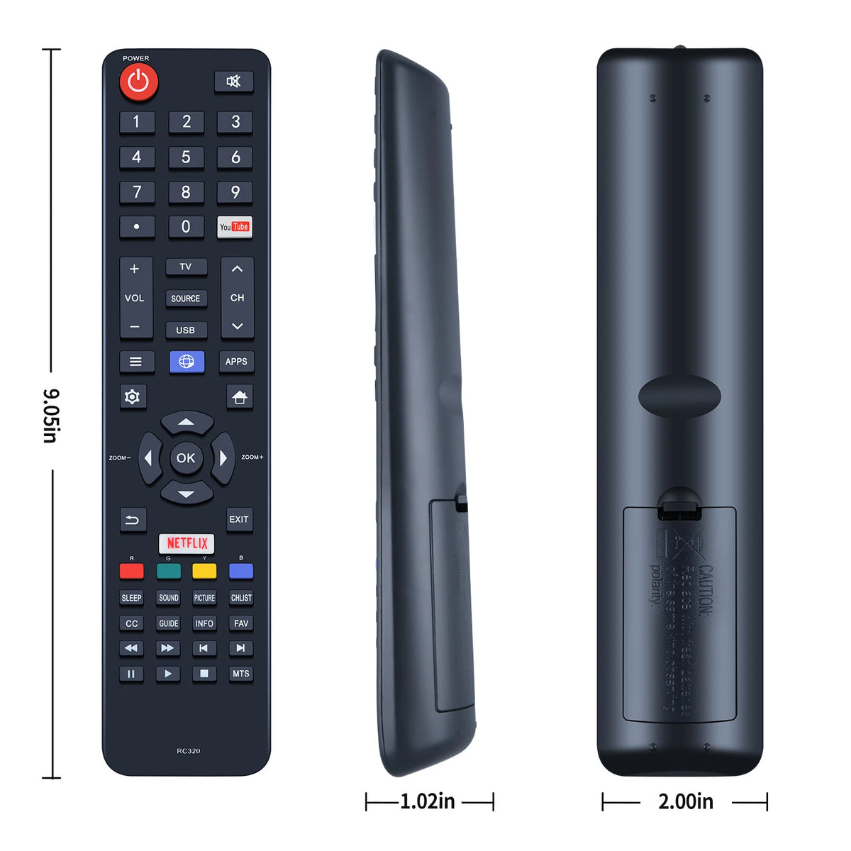 RC320 Remote Control For JVC Smart TV 43D1680 49A6000 50D1200 55A6000