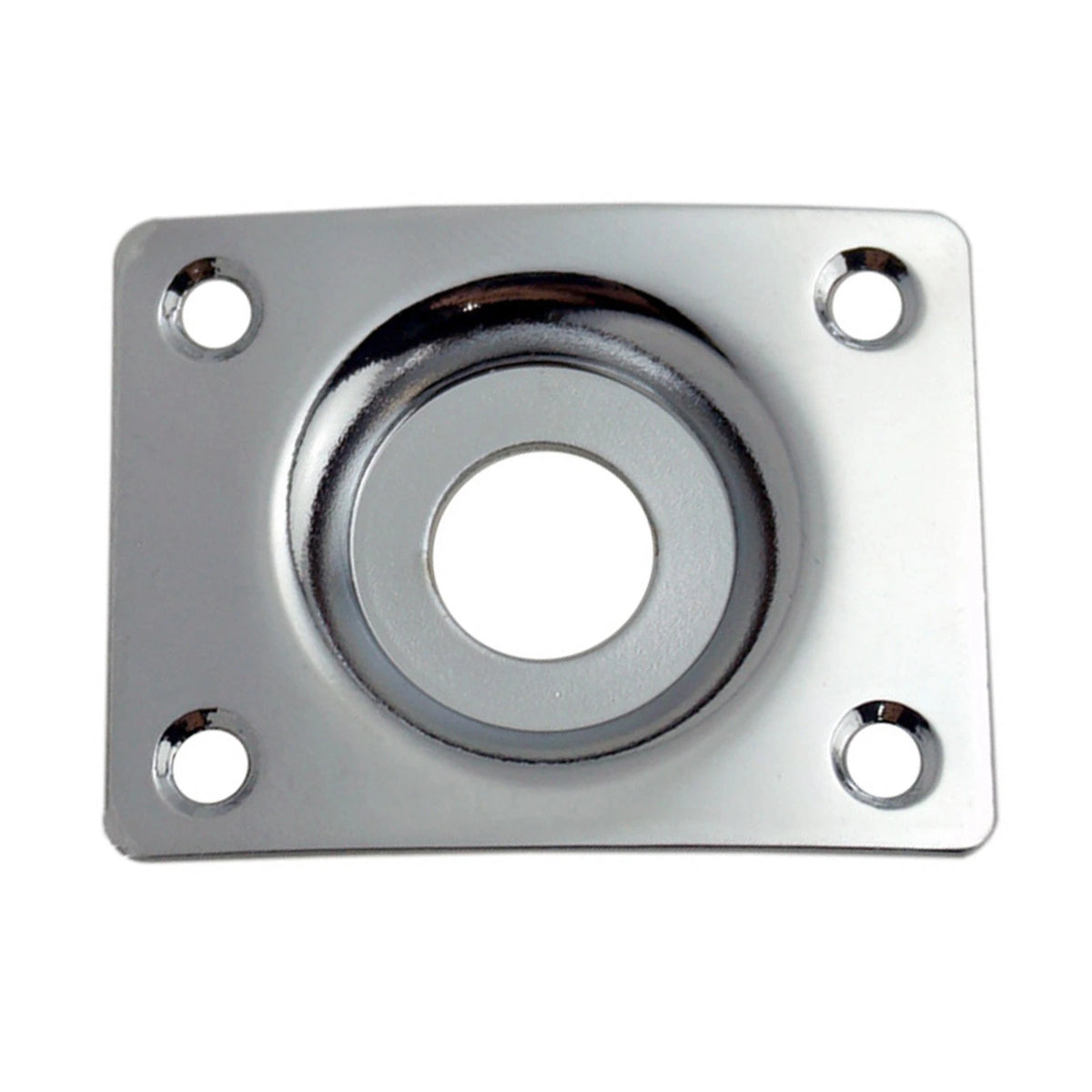 Silver Guitar Output Metal Jack Plate Square for Electric Bass Guitar Tele u