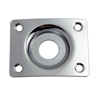 Silver Guitar Output Metal Jack Plate Square for Electric Bass Guitar Tele u