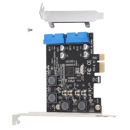 1*PCIE to Internal 2 Port 19Pin Header 4 Port USB 3.0 Expansion Adapter Card