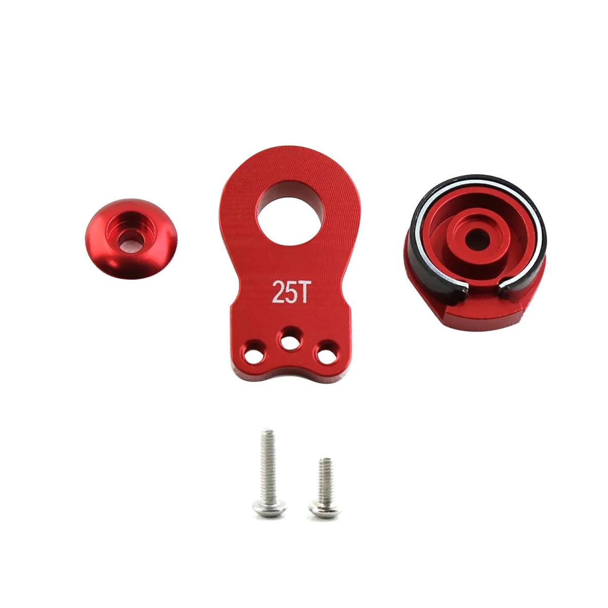 Red 25T CNC Aluminum Steering Servo Swing Arm Horn for 1/8 1/10 RC Crawler Car j