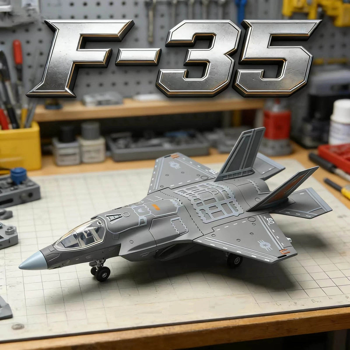1/72 F-35 Stealth Fighter Assembly Model Kit 22cm Collectible Military Jet Decor