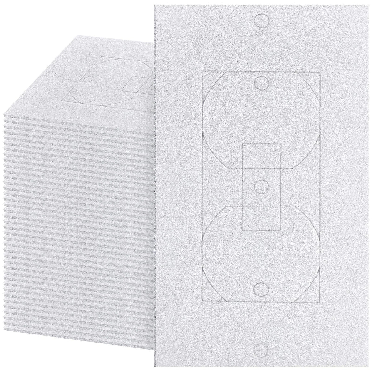 Tondiamo 30 Pcs Outlet Insulation and Draft Sealers Foam 2.5 x 4 Inch, White
