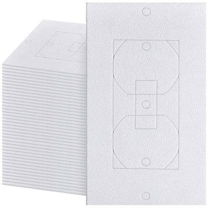 Tondiamo 30 Pcs Outlet Insulation and Draft Sealers Foam 2.5 x 4 Inch, White