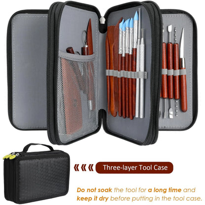 Blisstime 42pcs Pottery Tools, Clay Sculpting Kit, Red