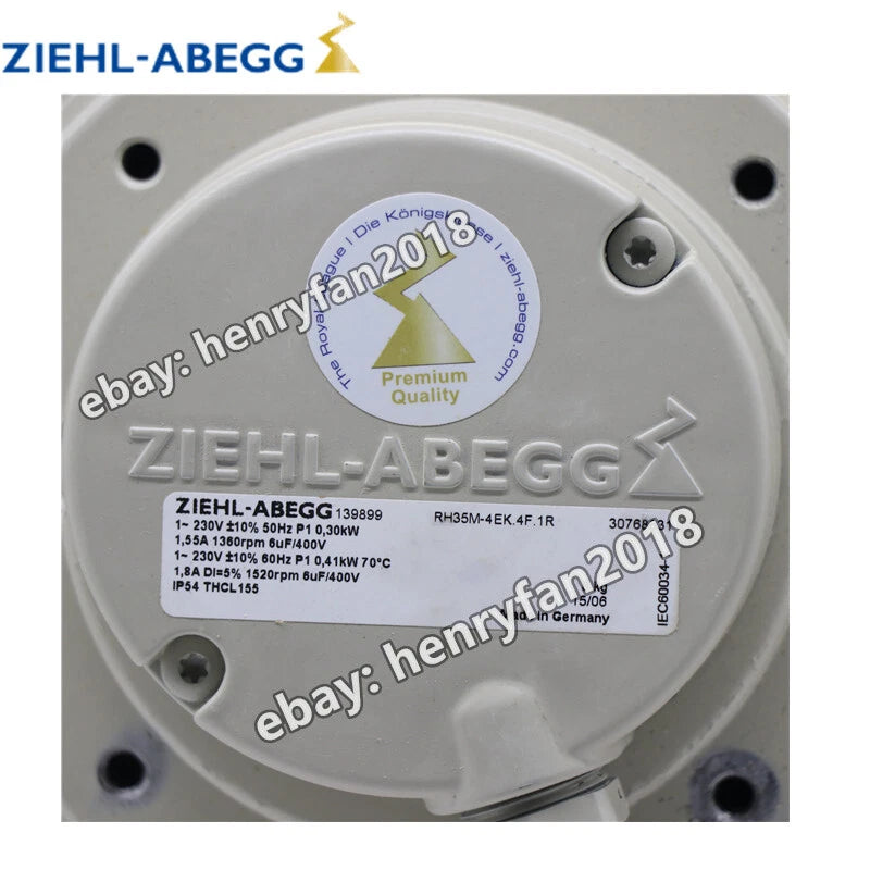 1Pcs Ziehl-abegg RH35M-4EK.4F.1R Centrifugal Fan 230VAC 0.41KW 1.55A Cooling Fan