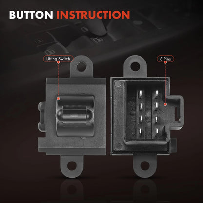 A-Premium Power Window Switch Compatible with Dodge Neon 2000-2005 & Black