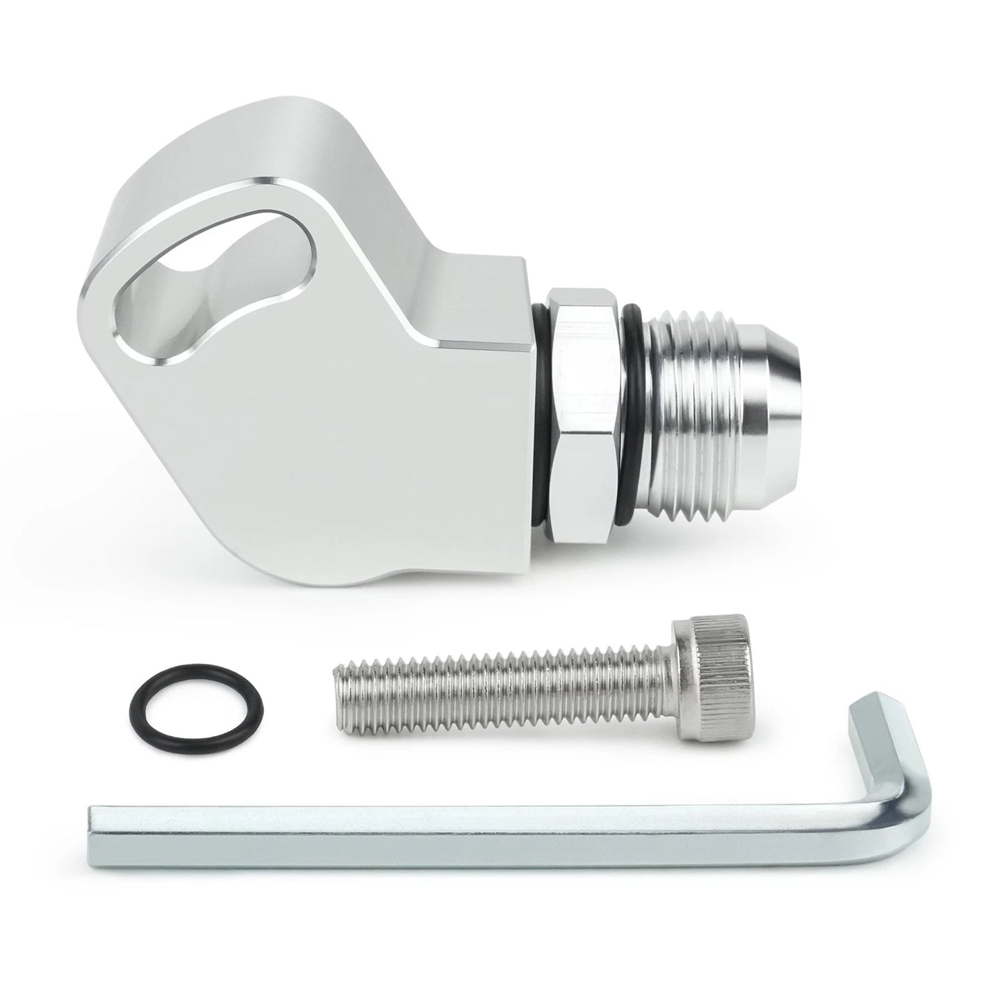 1JZ 2JZ Power Steering Pump Suction Swivel Fitting 10AN Silver