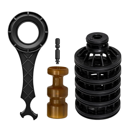 Clack WS1.25/1.5 4pc Complete  OEM Water Softener Rebuild Kit - Black